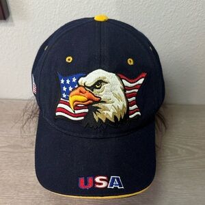 USA Eagle Flag America Hat Cap -LA STAR wool blend